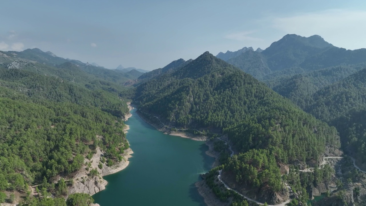 大坝鸟瞰图视频素材