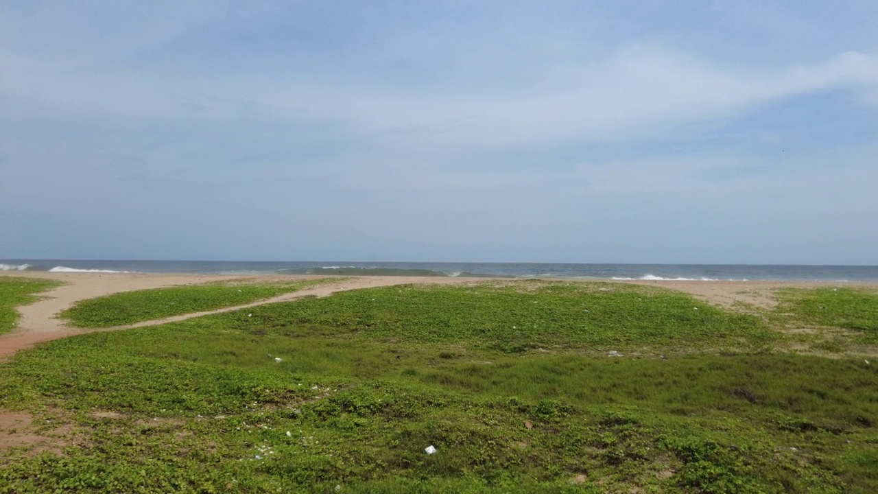 普瓦金色沙滩，Thiruvananthapuram，喀拉拉，海景视频素材