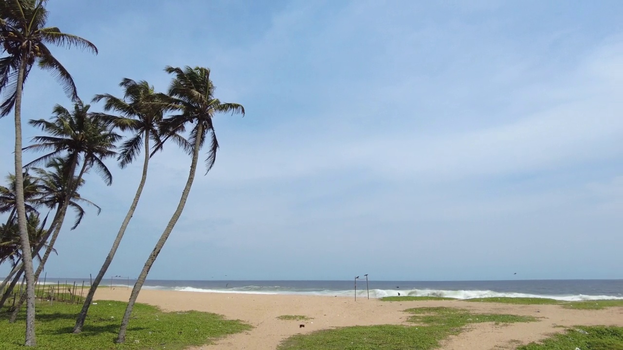 普瓦金色沙滩，Thiruvananthapuram，喀拉拉，海景视频素材