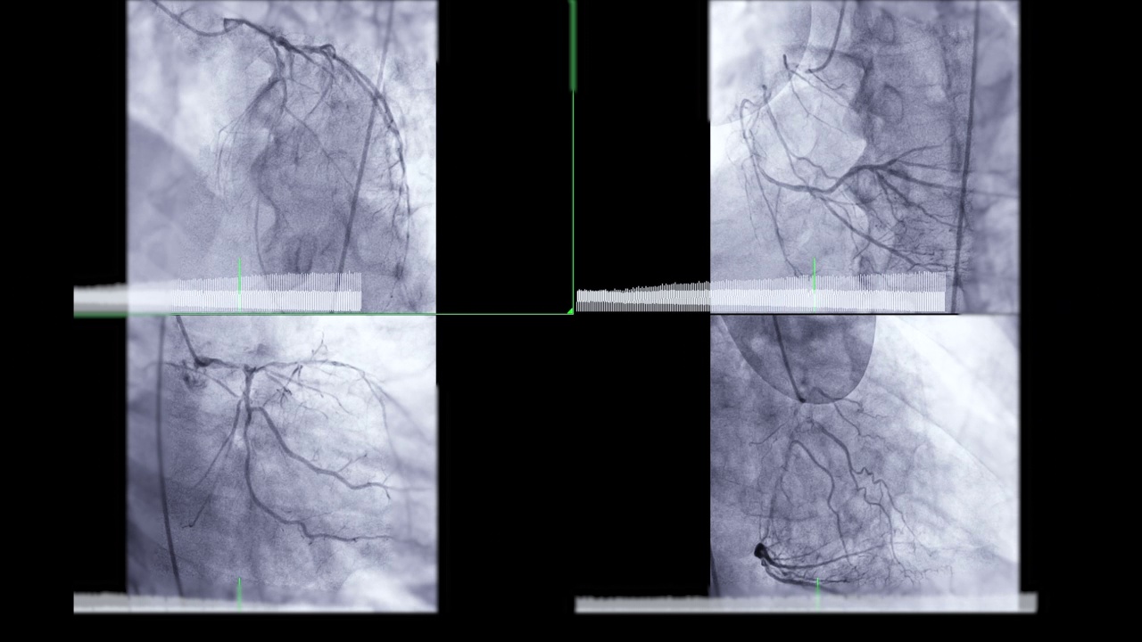 冠状动脉造影。视频素材