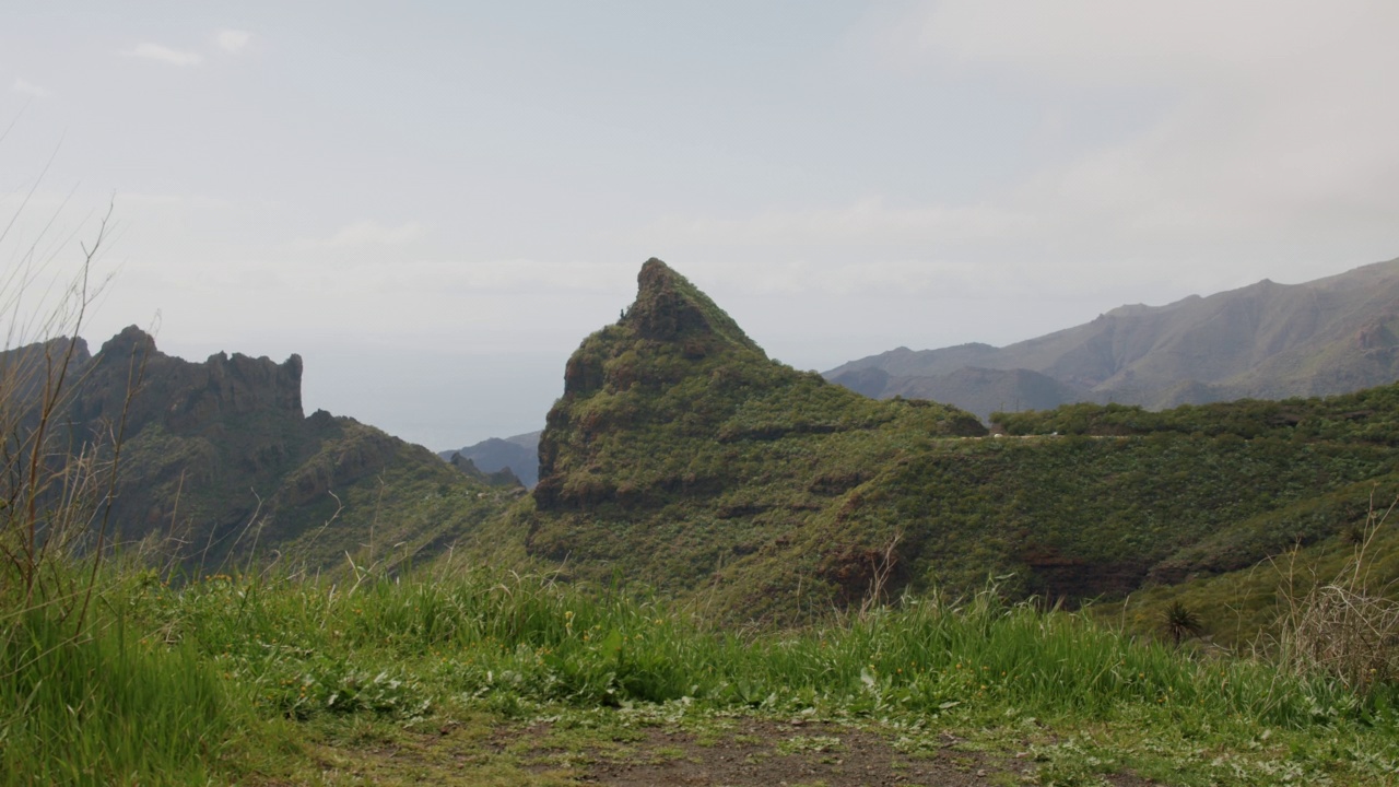 马斯卡峡谷和村庄在特内里费岛，加那利群岛，西班牙视频素材