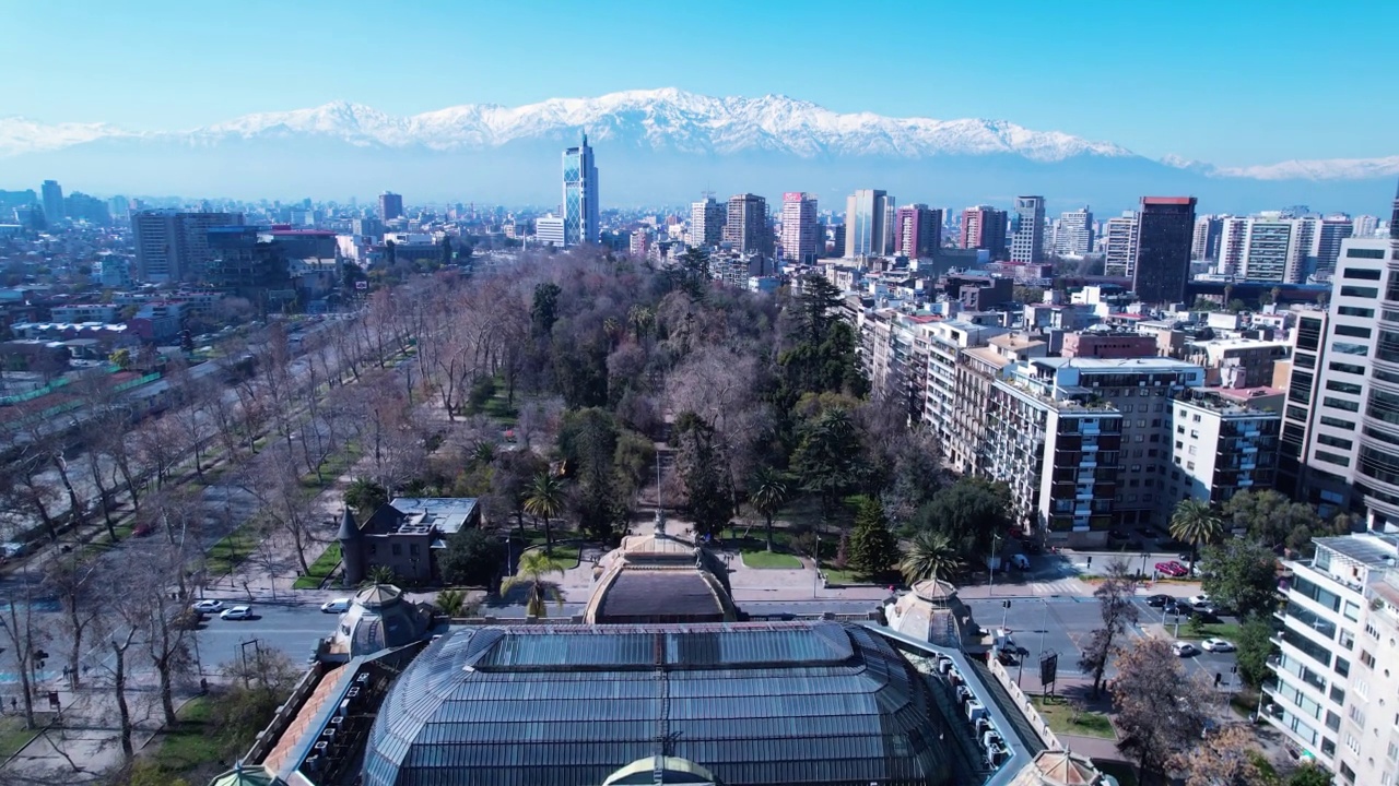 圣地亚哥城市景观智利首都，南美洲国家。视频素材