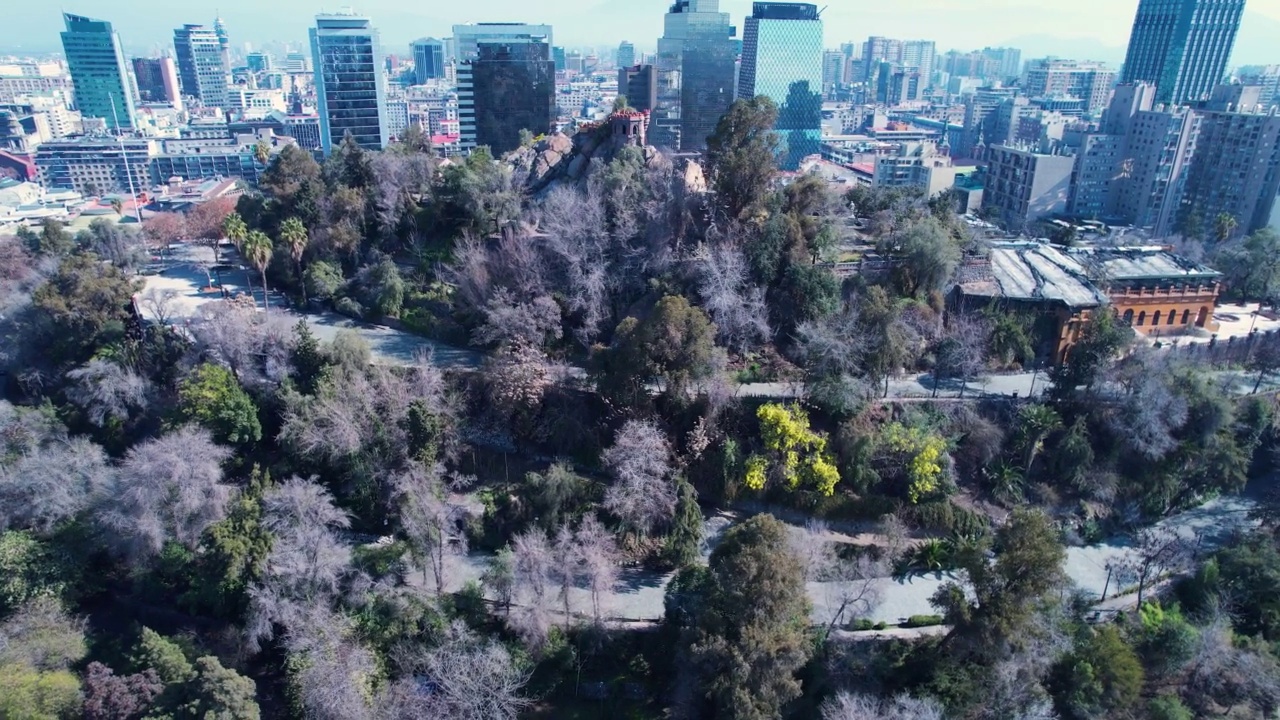 圣地亚哥城市景观智利首都，南美洲国家。视频素材