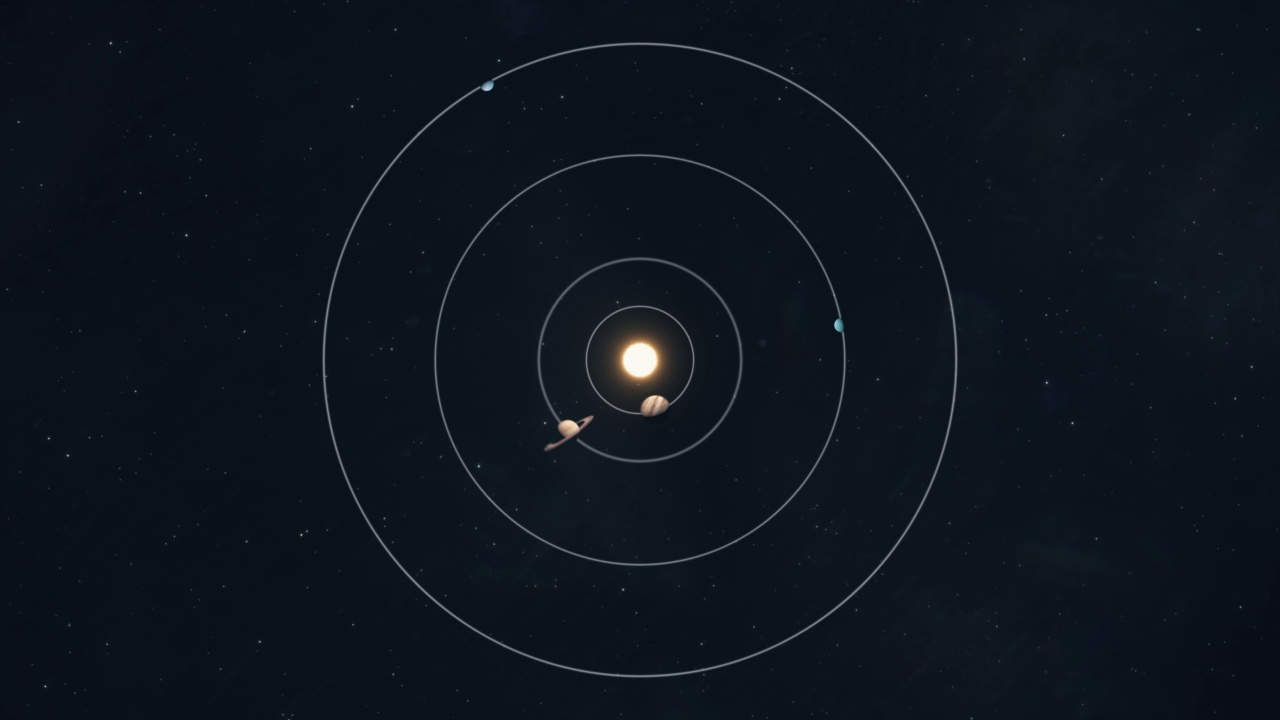 围绕太阳旋转的太阳系外行星的代表视频素材