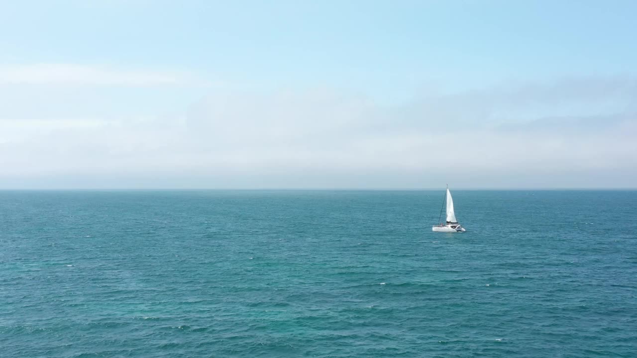 海上游艇/济州岛，韩国视频素材