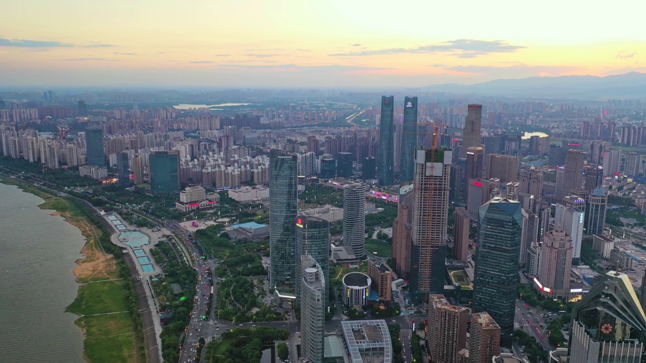 航空摄影中国江西南昌城市风景建筑视频素材