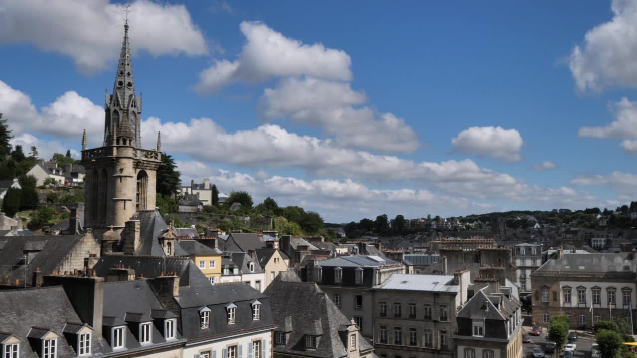 Morlaix, Finistere部门，法国布列塔尼视频素材