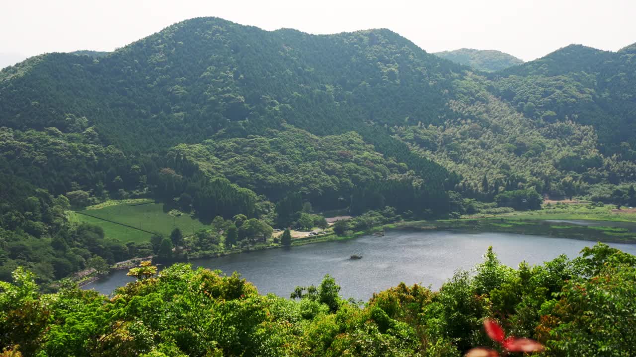 时间静静地流淌的伊木田池塘风景视频素材