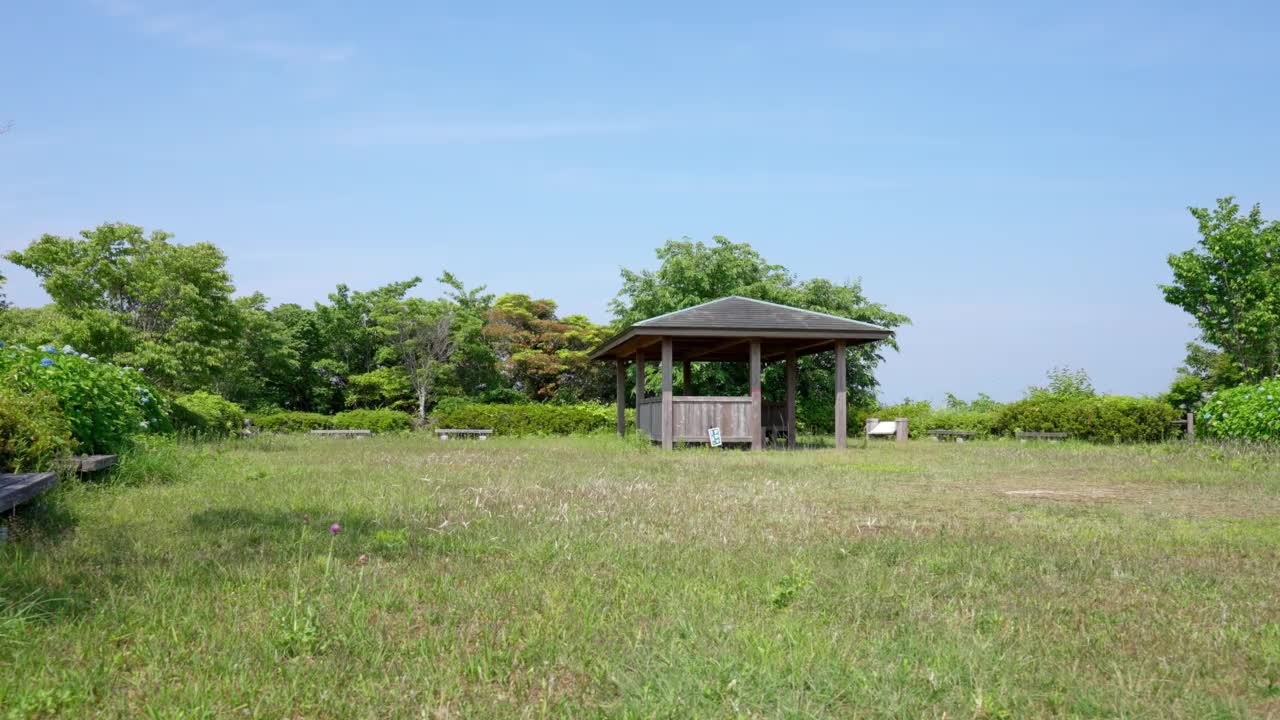 伊木田池塘的井森山天文台视频素材