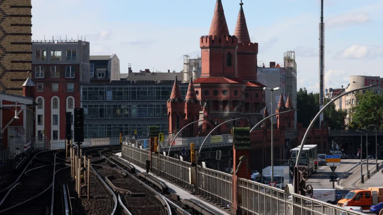 Oberbaumbrücke在柏林，时间流逝视频素材