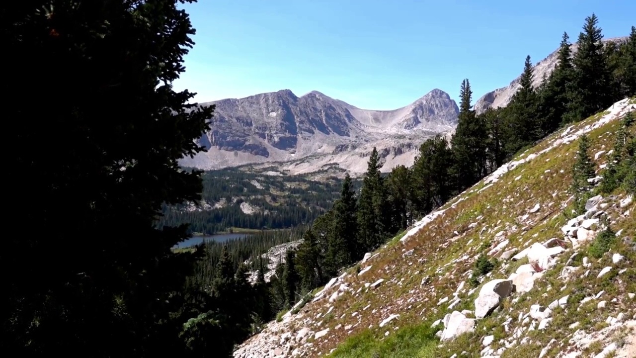 托尔山和科罗拉多大陆分水岭，印第安山峰荒野区。视频素材