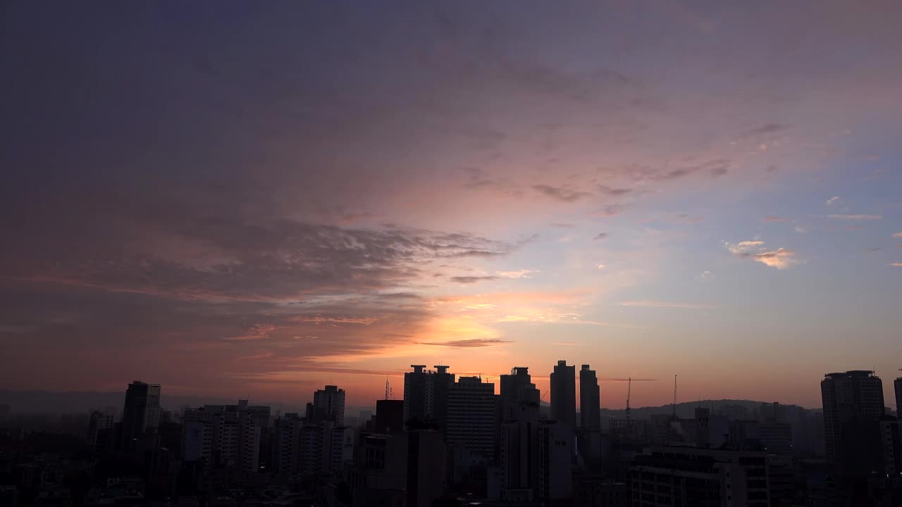 韩国大田儒城区的日出风景视频素材