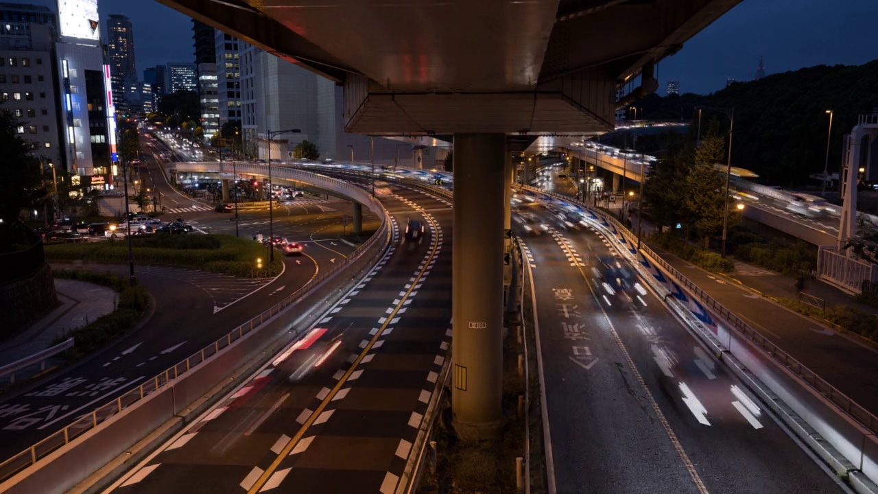 黄昏东京高速公路视频素材