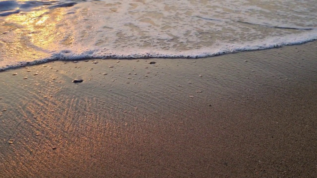 日落和海景。自然背景。视频下载