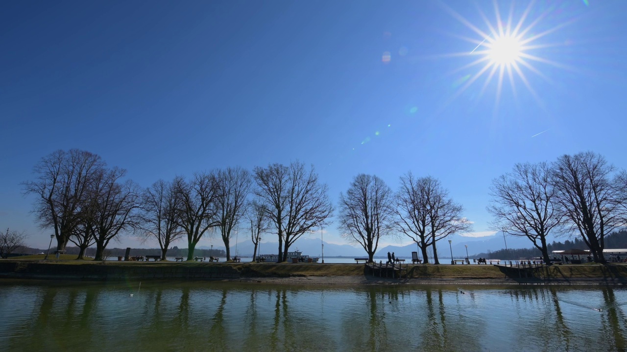 Ciemsee湖，Prien am Chiemsee, Chiemsee, Upper Bavaria, Bavaria，德国，欧洲视频素材