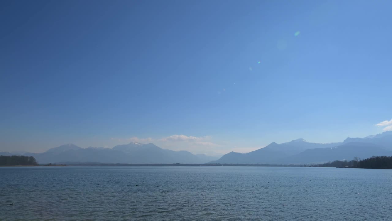 Ciemsee湖，Prien am Chiemsee, Chiemsee, Upper Bavaria, Bavaria，德国，欧洲视频素材