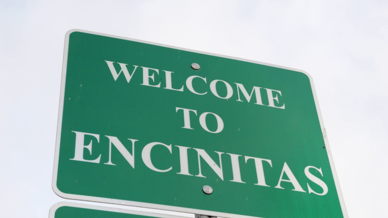 Encinitas加州公众欢迎标志视频素材