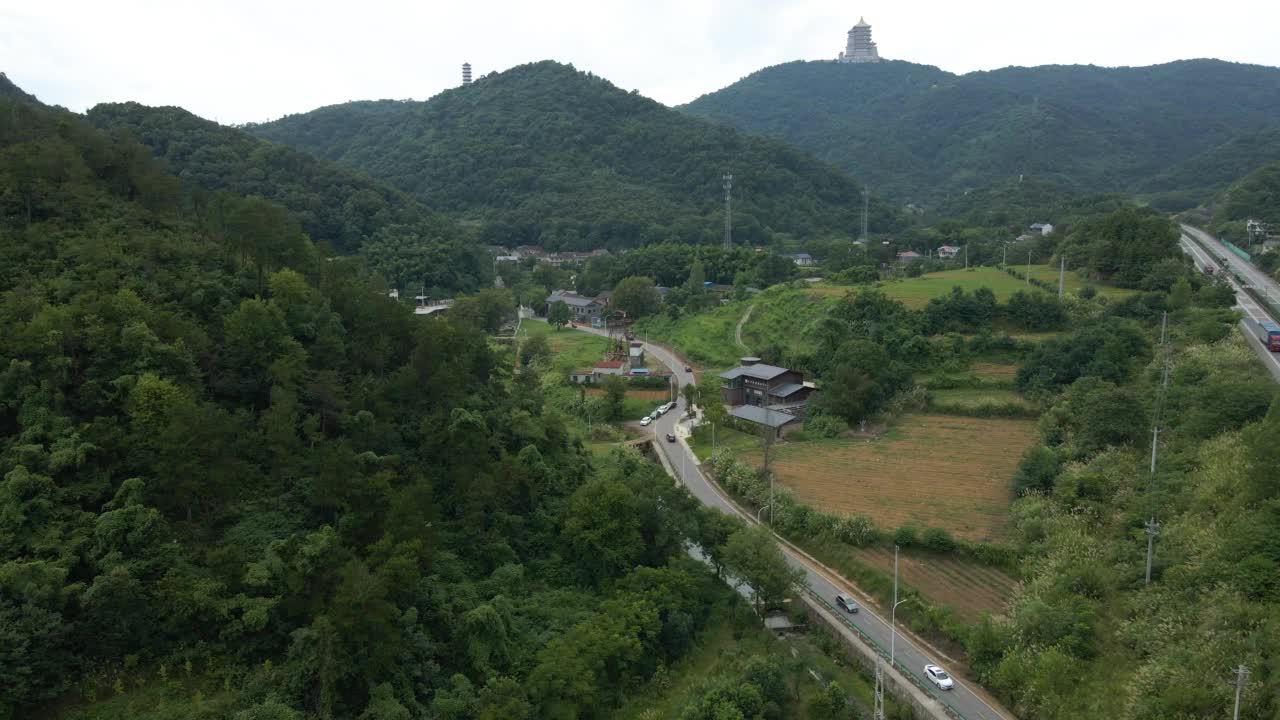 湖北省鄂州市月石红村东方山风景区视频素材