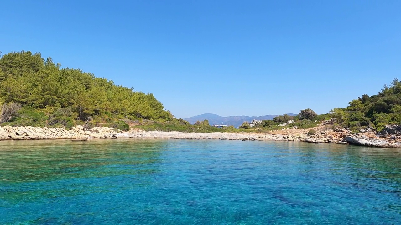 在Mugla的地中海海岸/“Marmaris”地区的视图视频素材