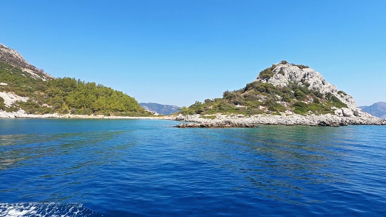 在Mugla的地中海海岸/“Marmaris”地区的视图视频素材