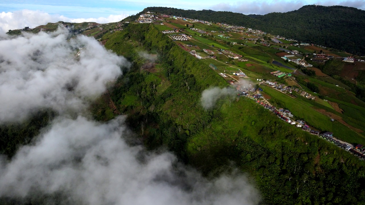 迷雾山和富塔博的社区。视频素材