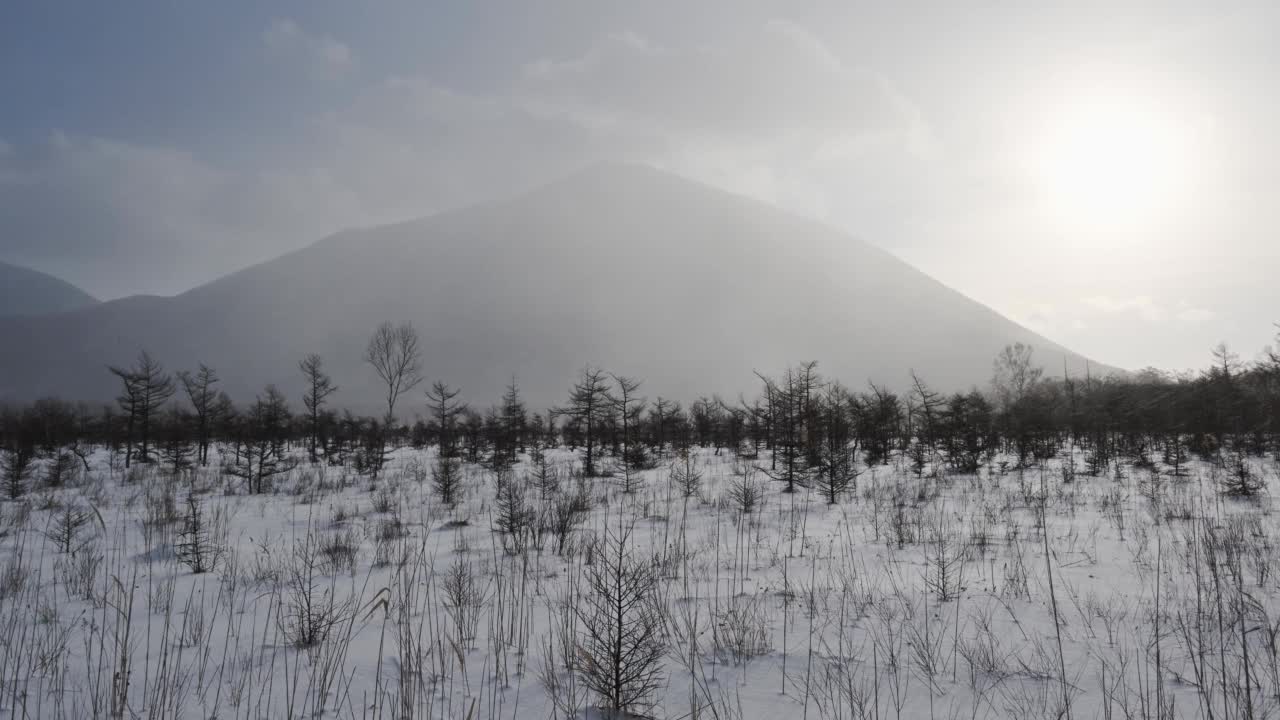 Senjogahara和冬天的南台山视频素材