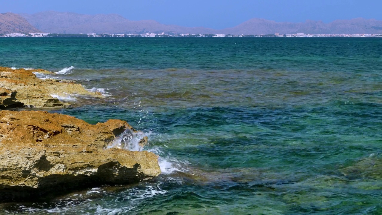 阿尔库迪亚湾全景。视频素材