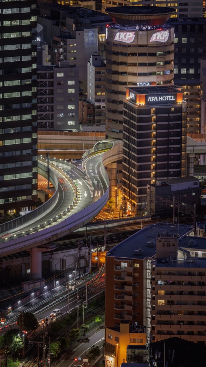 黄昏大阪高速公路视频素材