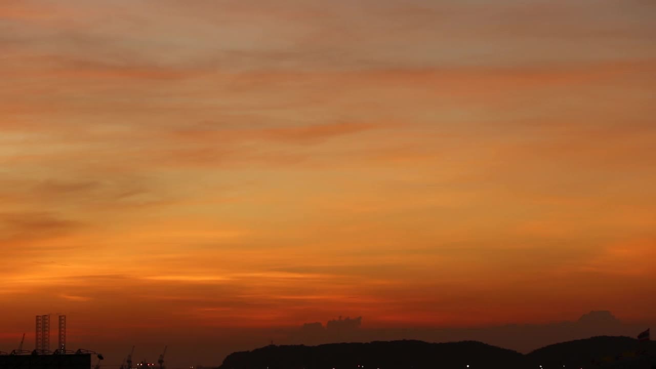 夜景的加速视频记录。视频素材