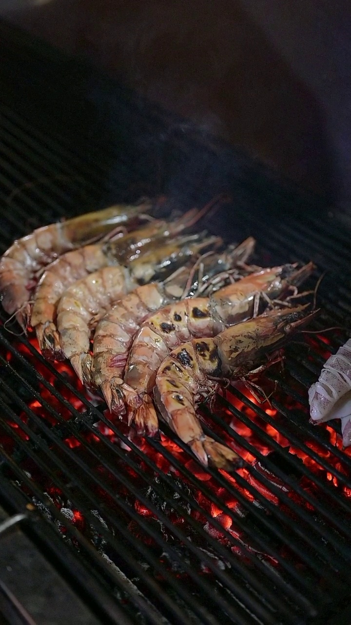 街海鲜市场。美食与旅游概念视频素材