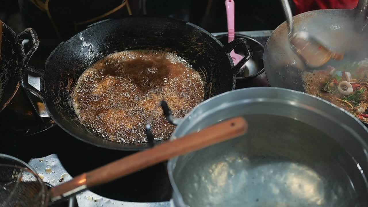 街海鲜市场。美食与旅游概念视频素材