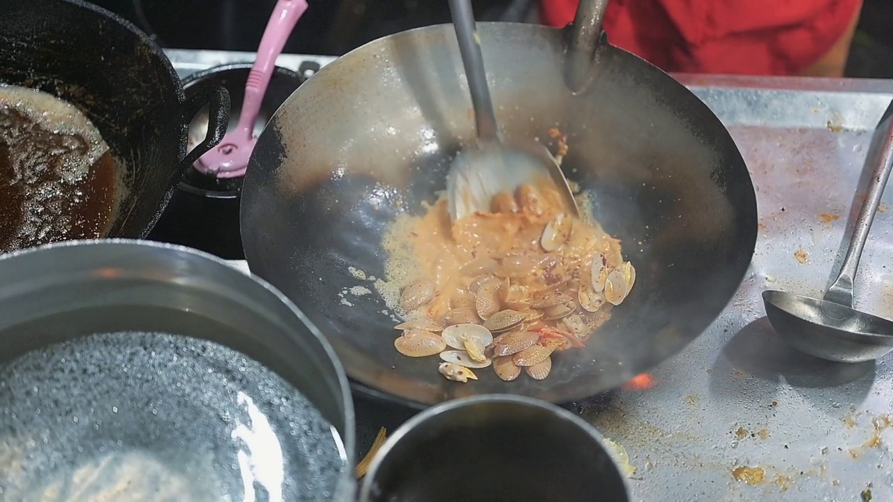 街海鲜市场。美食与旅游概念视频素材