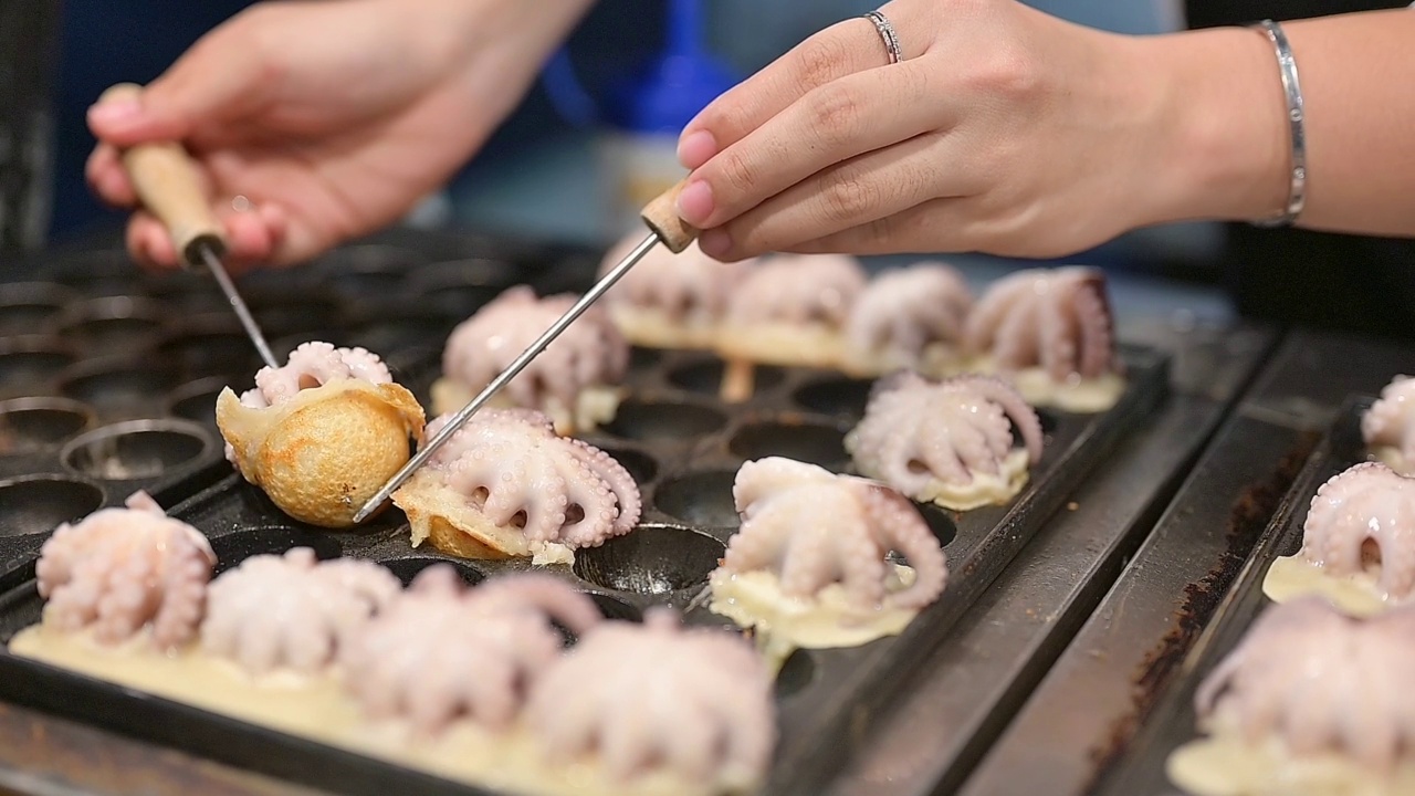 街海鲜市场。美食与旅游概念视频素材