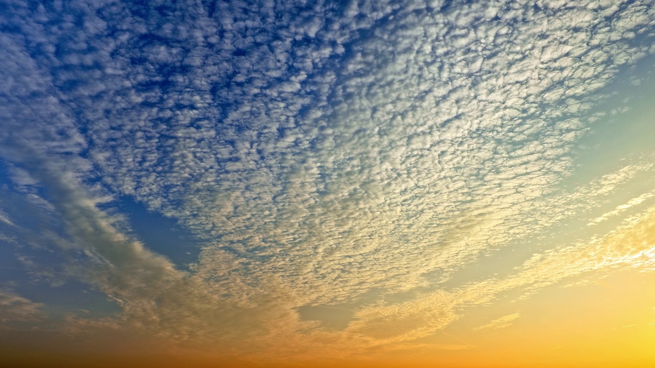 日落时美丽的天空云景视频素材