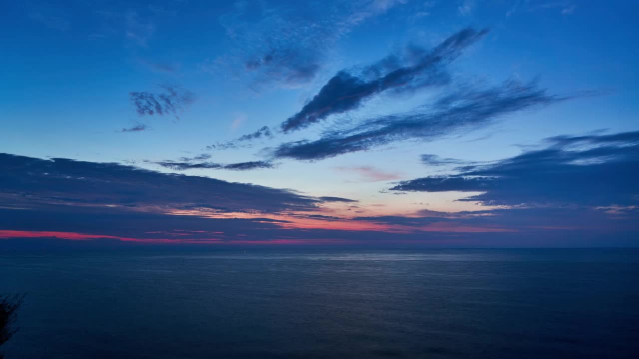 海上日落的延时视频素材