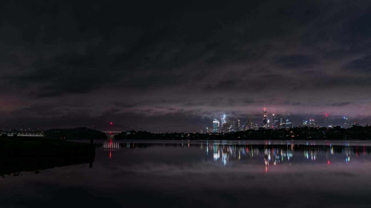 悉尼海港和悉尼CBD的生机勃勃的日出时间流逝视频下载