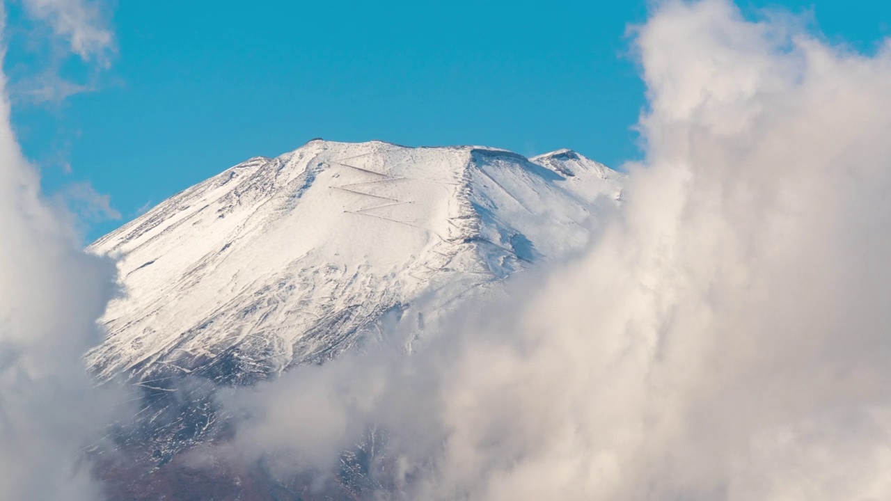 日本富士山的特写镜头。视频素材