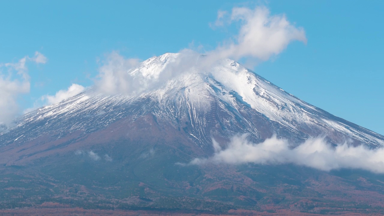 日本富士山的特写镜头。视频素材