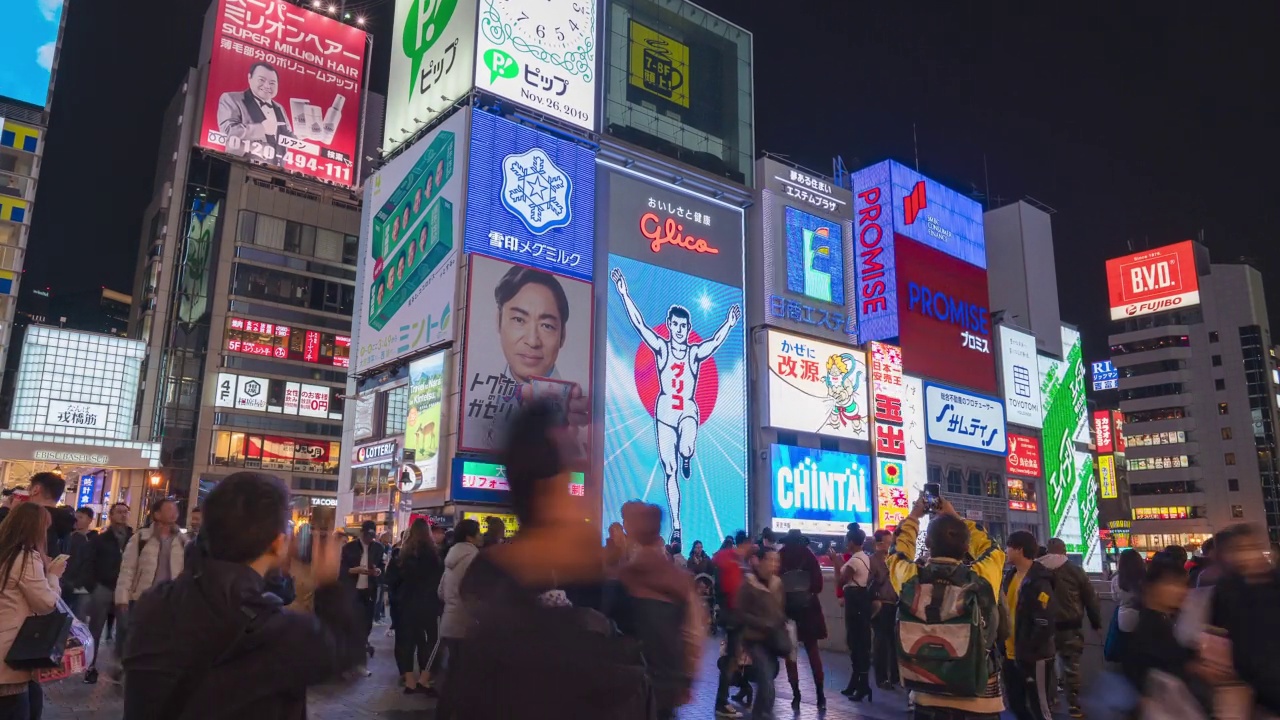 4K拍摄的日本大阪南波街购物市场。视频素材