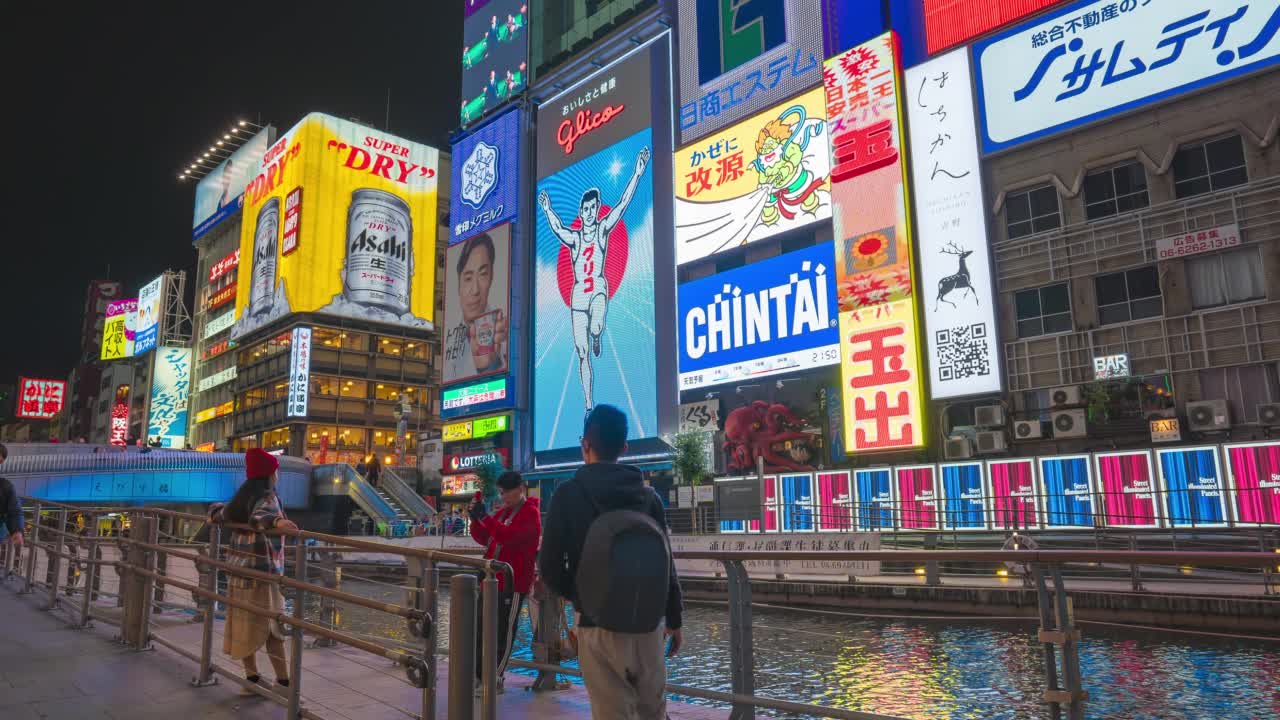 4K拍摄的日本大阪南波街购物市场。视频素材