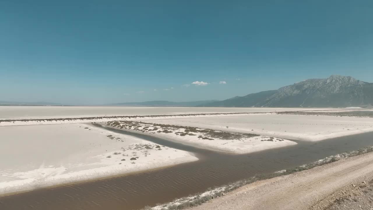 盐塘鸟瞰图视频素材