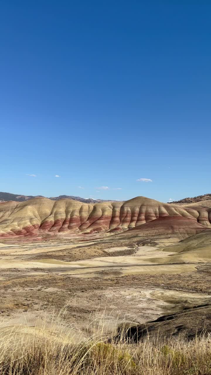 绘山，约翰·戴化石床国家纪念碑，俄勒冈州视频素材