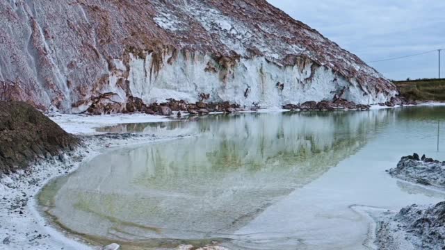 有毒湖泊和钾废料山视频下载