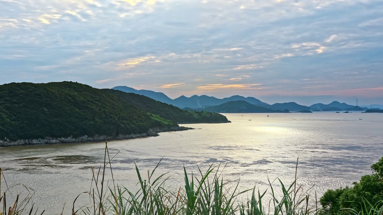 舟山美丽的海山自然景观视频素材