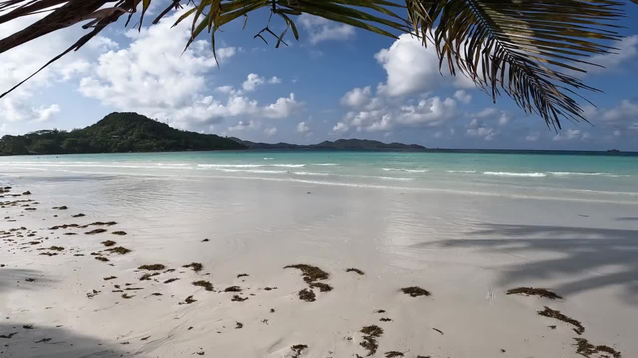 塞舌尔的风景海滩海视频素材