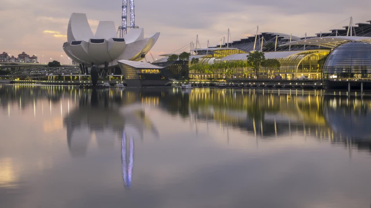 新加坡滨海湾的日出视频素材