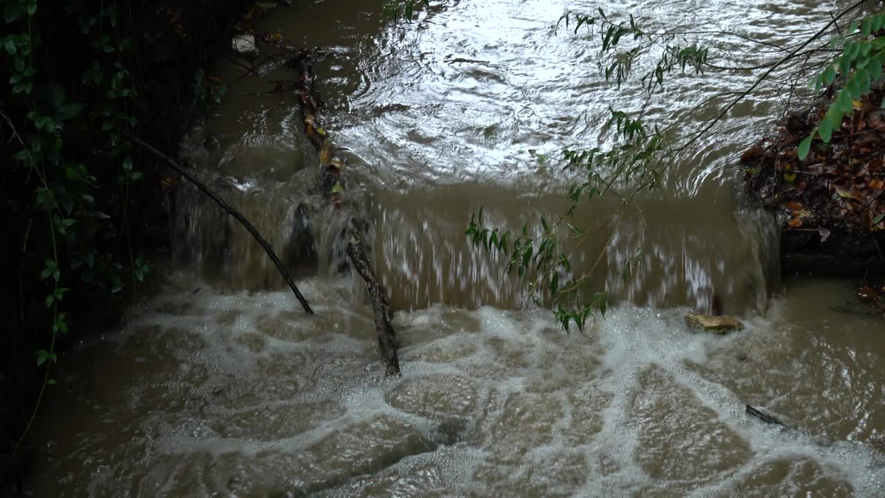 湍急的山河，背景视频素材