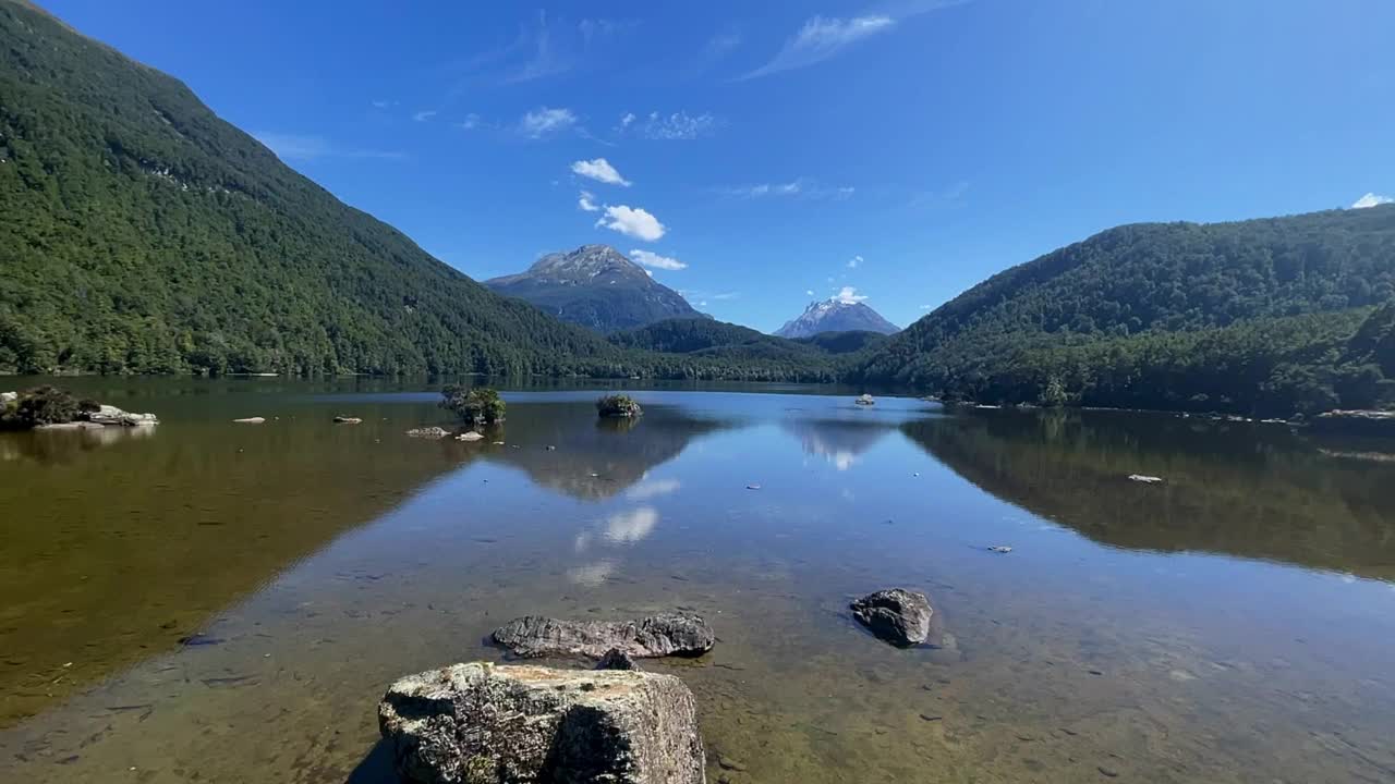 阿斯万山国家公园的森林湖视频素材