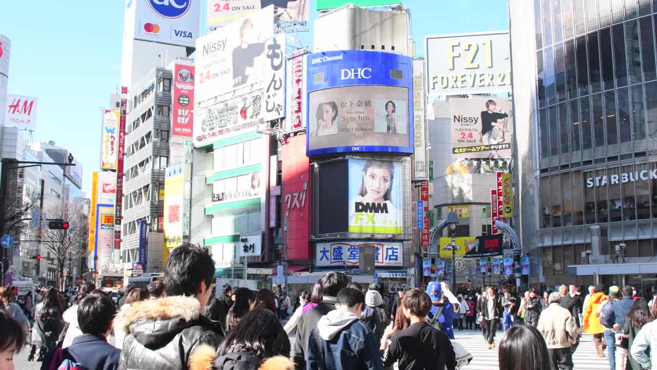 日本东京涩谷人视频素材