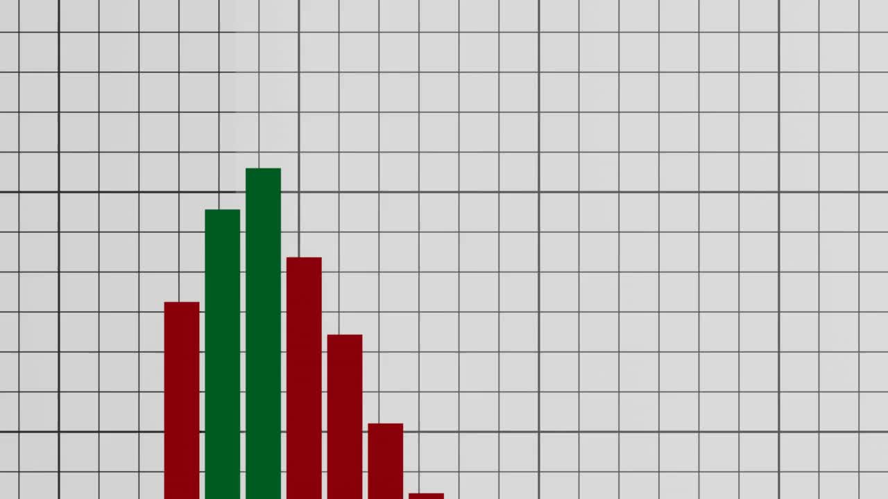 笔记本页面上的股票价格图表。增长和衰退动态。创造性的金融概念。视频素材